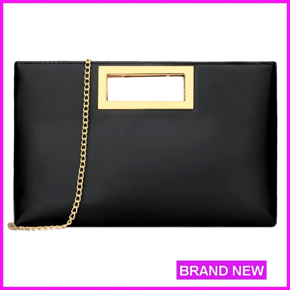 Vegan Leather Clutch Purse Elegant Formal Handbag Wedding Prom Evening Bag